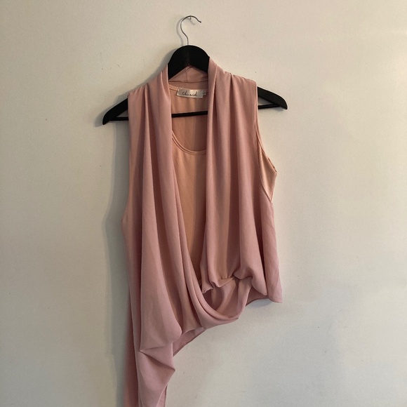 Blush pink high-low blouse size L - Picture 1 of 5